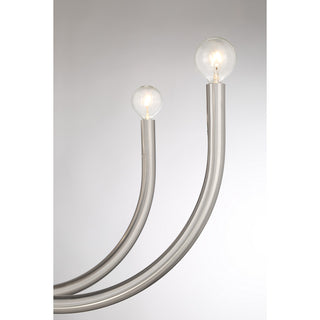 Sorrento Eight Light Chandelier in Satin Nickel