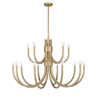 Sorrento 15 Light Chandelier in Noble Brass