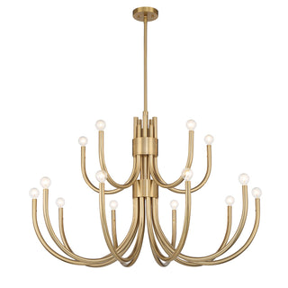 Sorrento 15 Light Chandelier in Noble Brass