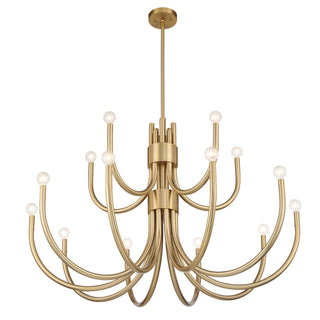 Sorrento 15 Light Chandelier in Noble Brass