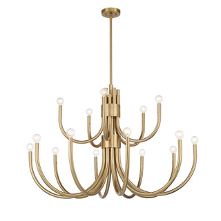 Sorrento 15 Light Chandelier in Noble Brass