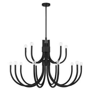 Sorrento 15 Light Chandelier in Matte Black