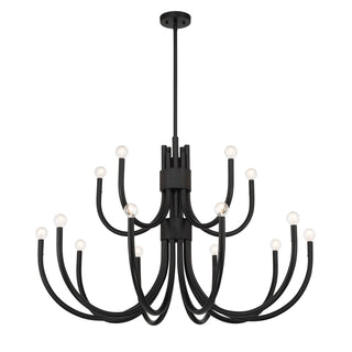 Sorrento 15 Light Chandelier in Matte Black