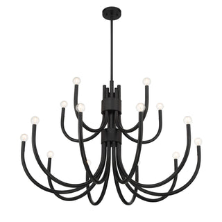 Sorrento 15 Light Chandelier in Matte Black