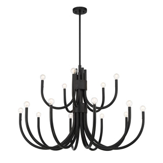 Sorrento 15 Light Chandelier in Matte Black