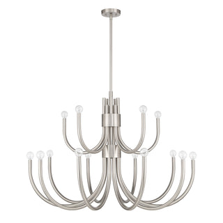 Sorrento 15 Light Chandelier in Satin Nickel