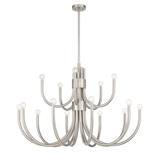 Sorrento 15 Light Chandelier in Satin Nickel