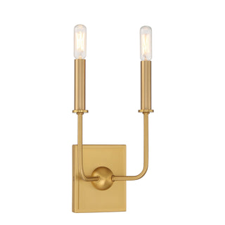 Avondale Two Light Wall Sconce in Warm Brass