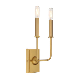 Avondale Two Light Wall Sconce in Warm Brass