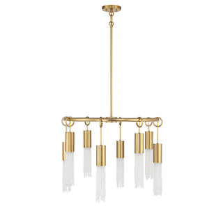 Chelsea Eight Light Chandelier in Warm Brass
