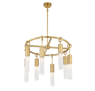 Chelsea Eight Light Chandelier in Warm Brass