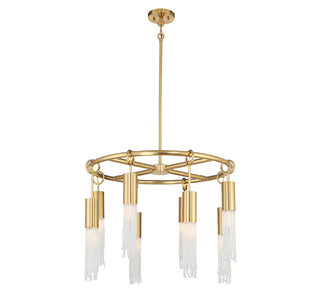 Chelsea Eight Light Chandelier in Warm Brass
