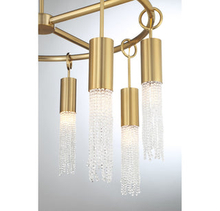 Chelsea Eight Light Chandelier in Warm Brass
