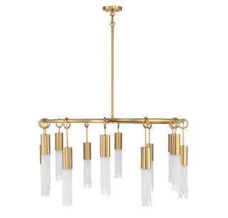 Chelsea 12 Light Chandelier in Warm Brass