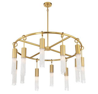Chelsea 12 Light Chandelier in Warm Brass