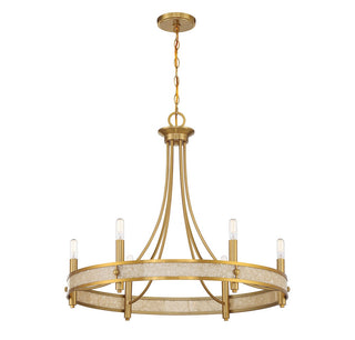 Camden Six Light Chandelier in Warm Brass
