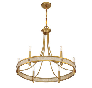 Camden Six Light Chandelier in Warm Brass