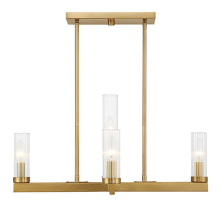 Carina Five Light Chandelier in Warm Brass