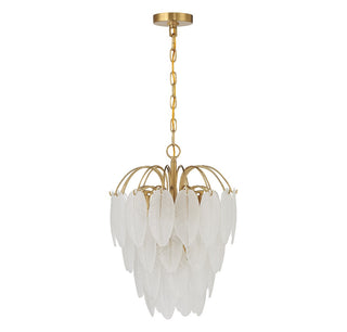 Boa Five Light Chandelier in Warm Brass