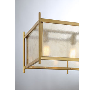 Jacobs Five Light Linear Chandelier in Warm Brass
