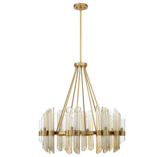 Biltmore Eight Light Chandelier in Warm Brass