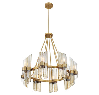 Biltmore Eight Light Chandelier in Warm Brass