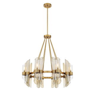 Biltmore Eight Light Chandelier in Warm Brass