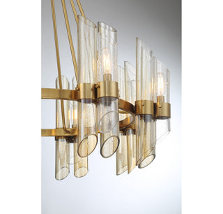 Biltmore Eight Light Chandelier in Warm Brass