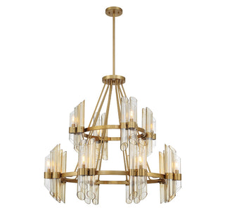 Biltmore 12 Light Chandelier in Warm Brass