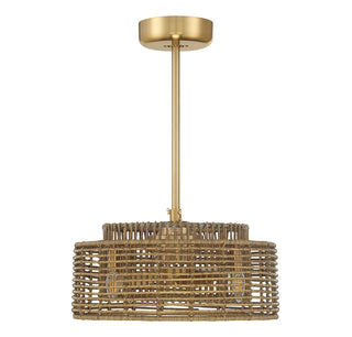 Ferndale LED Fan D'Lier in Warm Brass