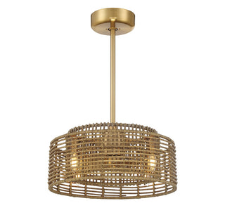 Ferndale LED Fan D'Lier in Warm Brass