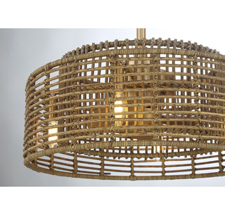 Ferndale LED Fan D'Lier in Warm Brass