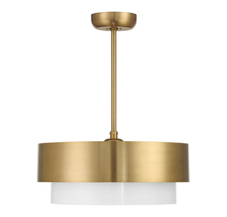 Diana LED Fan D'Lier in Warm Brass