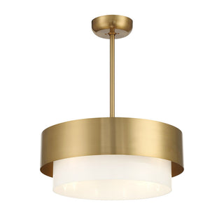 Diana LED Fan D'Lier in Warm Brass