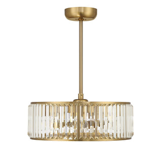 Janus LED Fan D'Lier in Warm Brass