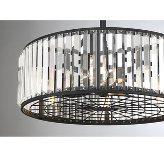 Janus LED Fan D'Lier in Matte Black