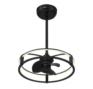 Vesta LED Fan D'Lier in Matte Black