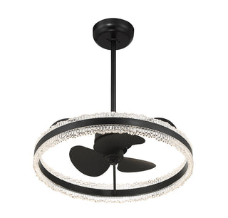 Corona LED Fan D'Lier in Matte Black