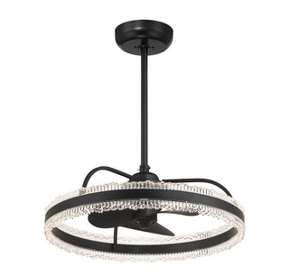 Corona LED Fan D'Lier in Matte Black