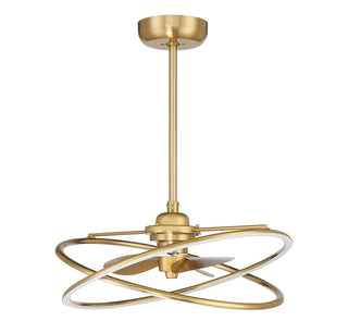Dorado LED Fan D'Lier in Warm Brass
