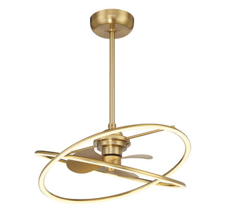 Dorado LED Fan D'Lier in Warm Brass