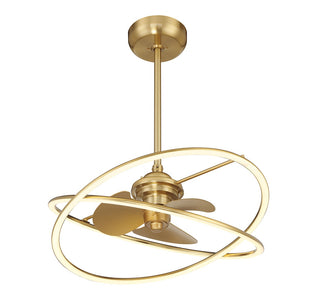 Dorado LED Fan D'Lier in Warm Brass