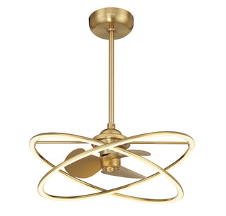 Dorado LED Fan D'Lier in Warm Brass