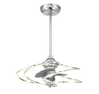 Hydra LED Fan D'Lier in Polished Chrome