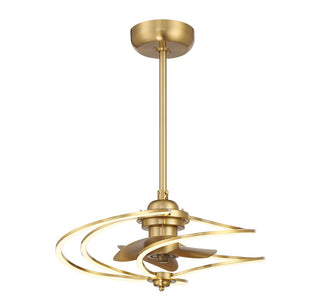 Hydra LED Fan D'Lier in Warm Brass