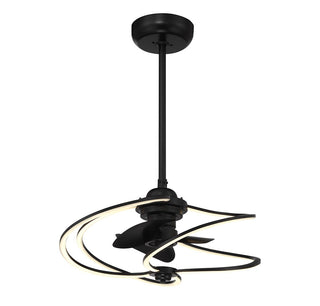 Hydra LED Fan D'Lier in Matte Black
