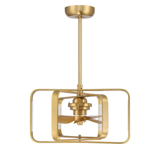 Lynx LED Fan D'Lier in Warm Brass