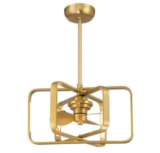 Lynx LED Fan D'Lier in Warm Brass