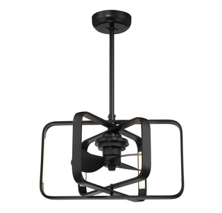 Lynx LED Fan D'Lier in Matte Black