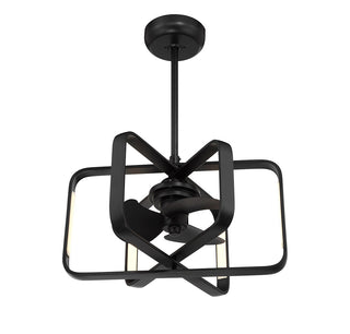 Lynx LED Fan D'Lier in Matte Black